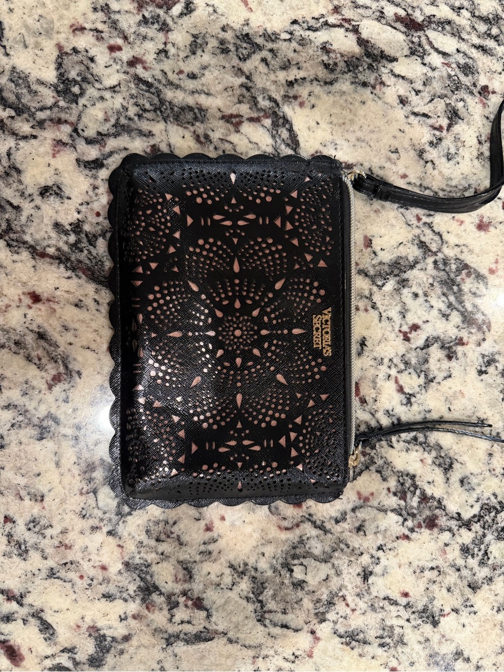 Victoria's Secret Black Laser-Cut Bag